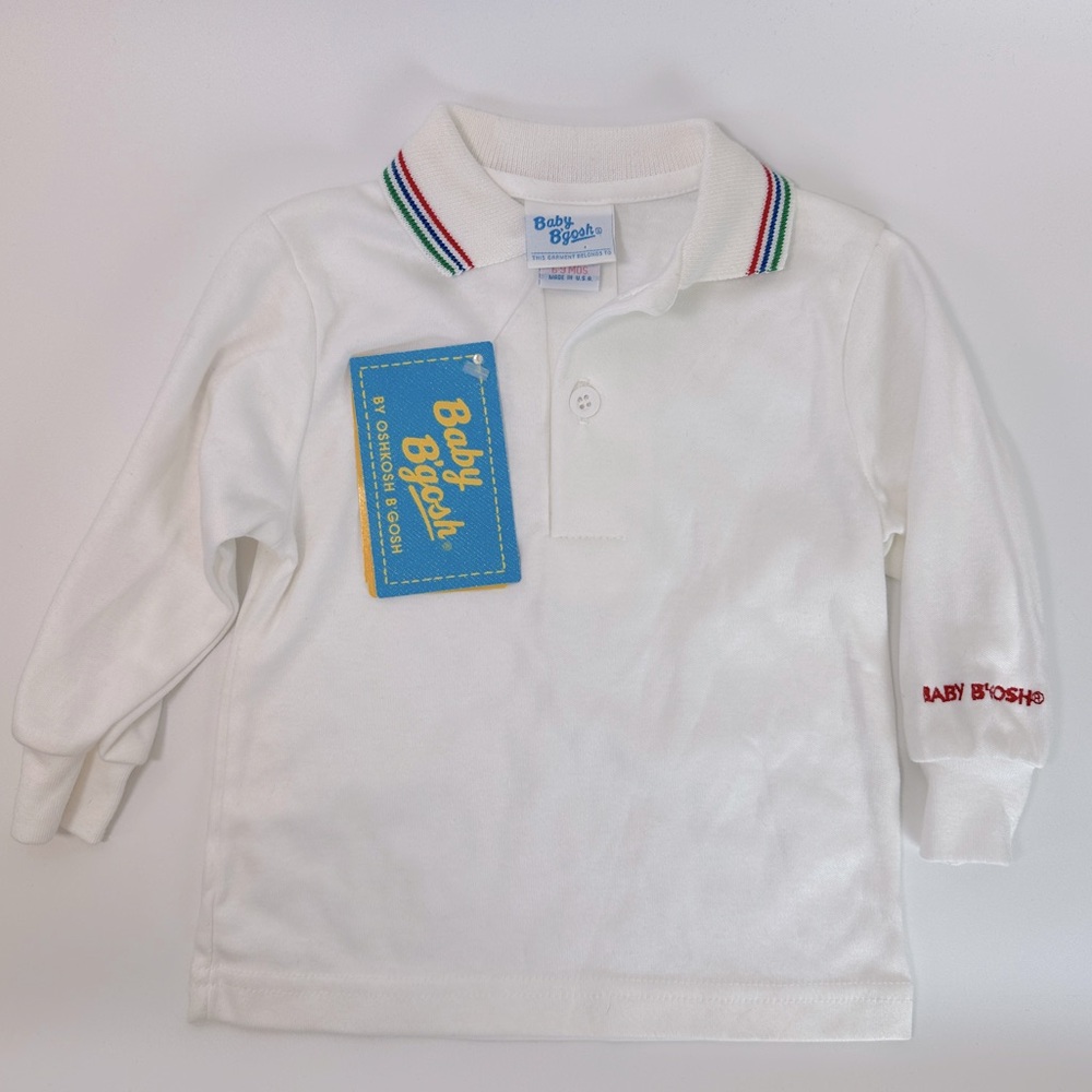 VTG Baby OshKosh B’Gosh Unisex 6-9 Months Long Sleeve Collared‎ Shirt NWT